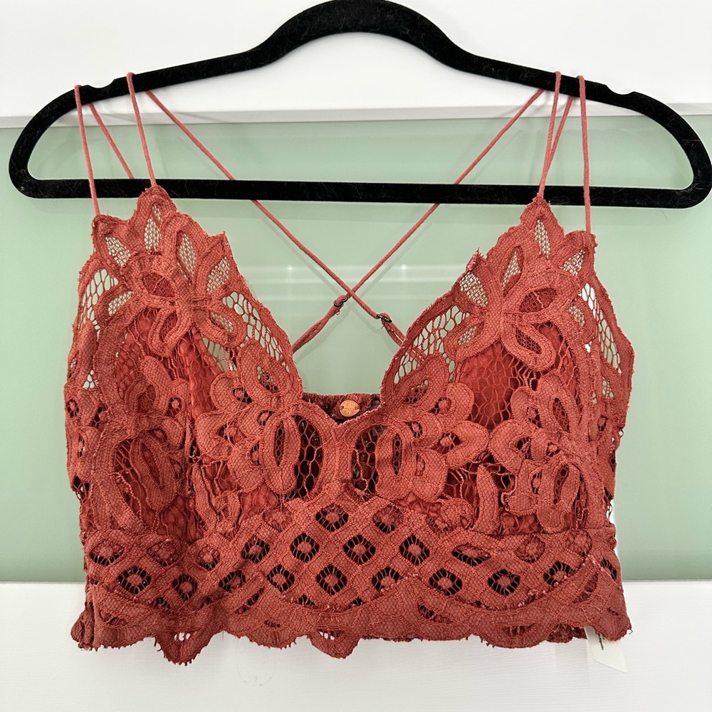Free People Rust Lace Bralette